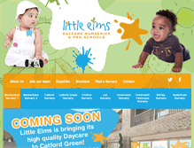 Tablet Screenshot of littleelmsdaycare.co.uk